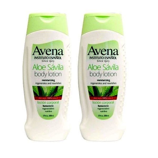 2 PACK AVENA OAT 100% ALOE VERA LOTION  INSTITUTO ESPAÑOL