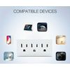 3 Outlet Wall Tap Indoor Extender Grounded AC PowerTravel Adapter Plug