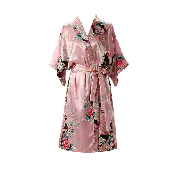 Max Hsuan Ladies Plus Loose Satin Kimono Robe Dressing Gown Wedding Bridesmaid Sleepwear Bathrobe UK Size 8-24