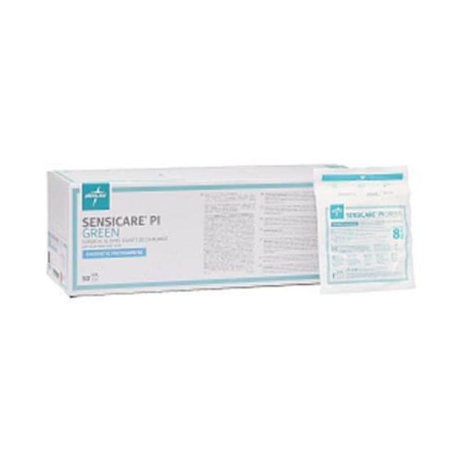 SensiCare PI Green Powder-Free Surgical Gloves, Size 8.5 25/Box #MSG9285