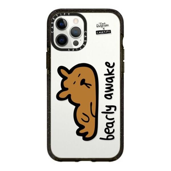 CASETiFY Impact Case for iPhone 12 Pro Max - Bearly Awake - Clear Black