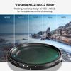 SMALLRIG Attachable VND Filter Kit ND2-ND32 (1-5 Stop) with Universal Filter Adapter 52mm - 4387