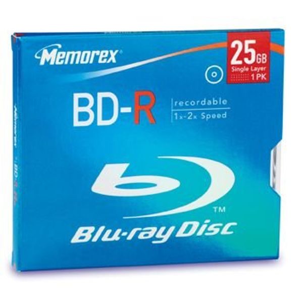 Memorex 25GB Blue Ray BD-R 2X Write Once