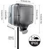 Outdoor Plug Socket Box, Cover Waterproof,Exterior Garden Single Plug Socket Enclosure IP66 Weatherproof Socket