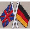 United Kingdom Union Jack and German Germany Flag Embroidered Patch Badge