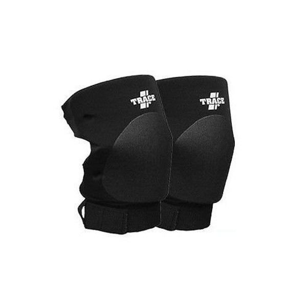 Trace Knee Pads with Strap in Black for Professional Wrestling Gear Attire or Training Wear (XL)