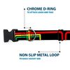 Buckle-Down 13-18" Maze Lines Black/Rasta Plastic Clip Collar, Wide Small
