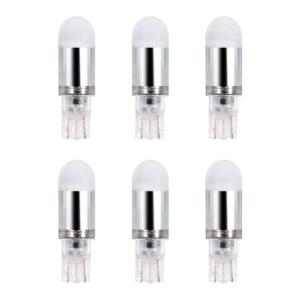 Makergroup T5 T10 Wedge Base LED Light Bulbs 12VAC/DC 1Watt Warm White 2700K-3000K for Outdoor Landscape Lighting Deck Stair Step Path Lights and RV Travel Tailer Lights 6-Pack