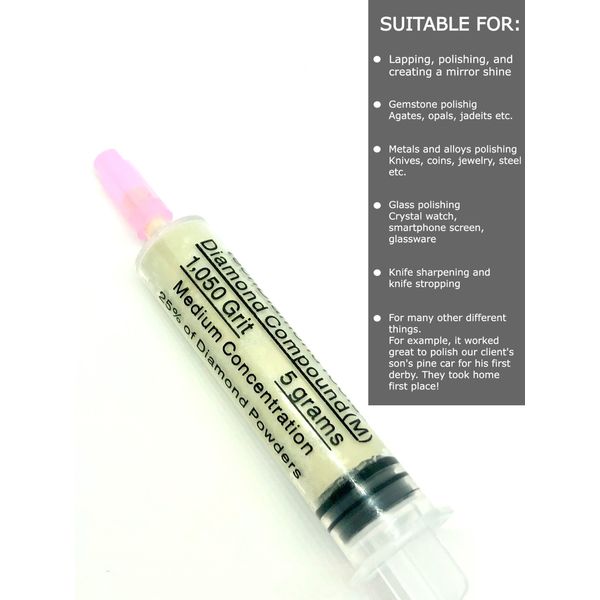Diamond Polishing Lapping Paste 1050 Grit 12-20 Micron (M) 25% Concentration 5 g