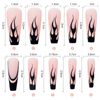 Coffin False Nails Pink False Nails Coffin Medium Length Acrylic Ballerina Press on Nails Full Cover Stick on Nails 24pcs With Nails Sticker and Nail Glue,HJ-T09 (HJ-T09-03)