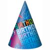Unique Party Cosmic Birthday Party Hats, 8ct