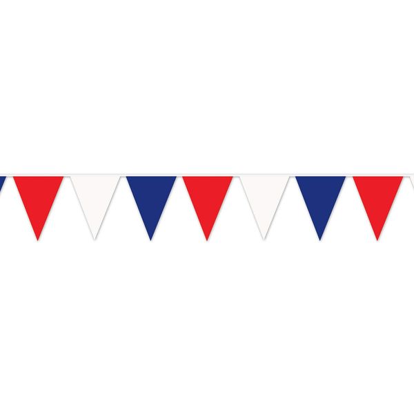 Red, White and Blue Outdoor Pennant Banner