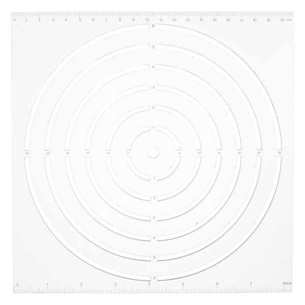 HOBBIESAY Transparent 21 cm Large Quilting Stencils Made of Acrylic Round Patchwork Ruler Circle Templates Multifunctional Circle Stencils for DIY Sewing Cutting Fabrics Craft Design