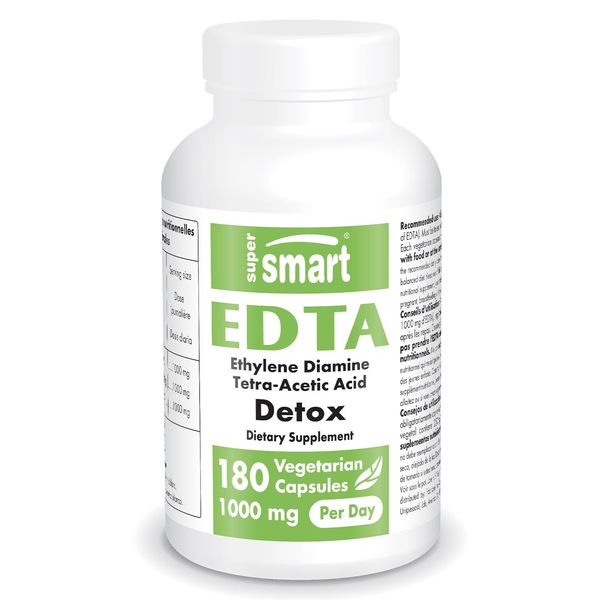 - EDTA 1000mg per Day - Calcium Disodium EDTA | Non-GMO & Gluten Free - 180 V...