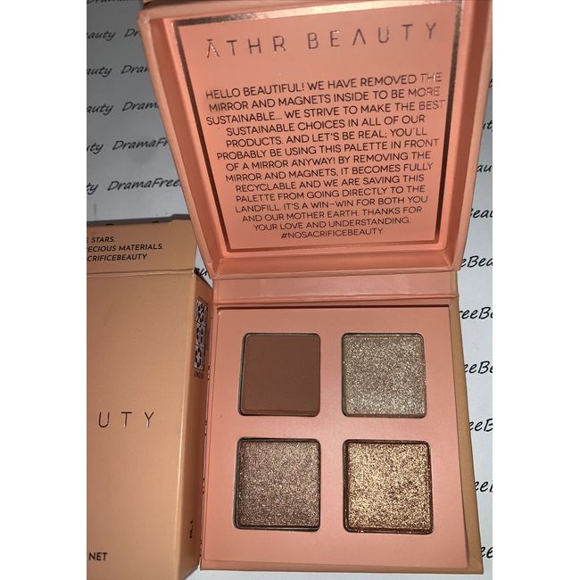 ATHR Beauty * CITRINE CRYSTAL * Warm Matte Shimmer Metallic Eyeshadow Quad BNIB