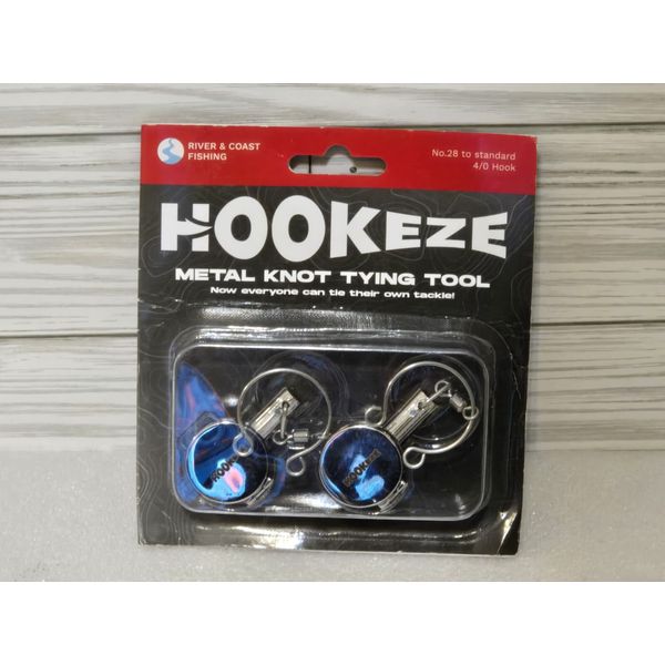 HOOK-EZE Fishing Knot Tying Tool Std Size Fully Rigged 4/0 Hooks 2 Pk
