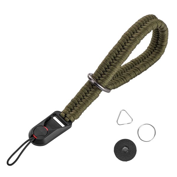 Detachable Camera Wrist Strap, Detachable quick-mount, portable camera wrist strap. (green)