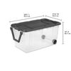 Wheeled Storage Container Jumbo Plastic Organizer Camping Sports Bedding 2 Pack