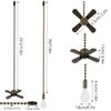Ohlove 4 Pcs Ceiling Fan Pull Chain Extension Set, 12 Inch Bronze Decorative Light and Fan Pulls