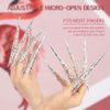 CLFYOU Women Long Nail Ring Cosplay Armor Ring Long Nail Ring Openwork Fake Nail Ring Fake Nail Ring Finger Decoration Finger Nail Nail Women DIY Nail Art Accessories Halloween Costume Gift