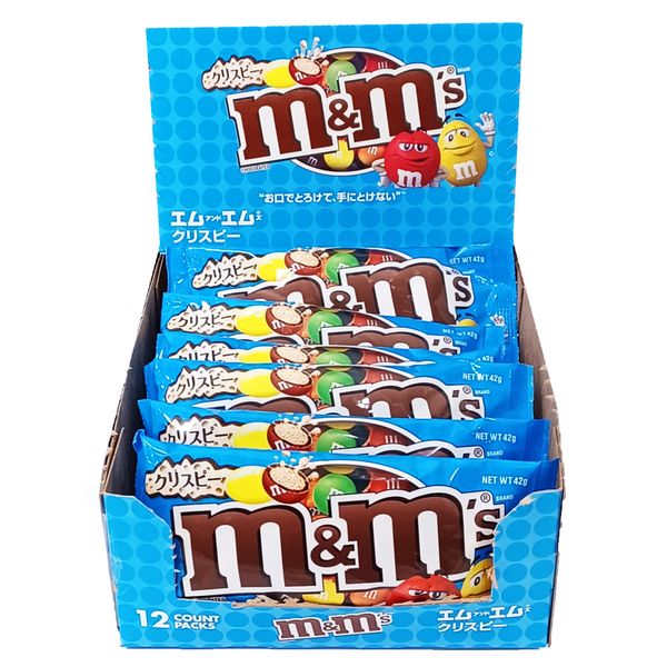 Mars Japan M&M'S Crispy Single 1.5 oz (42 g) x 12 Bags