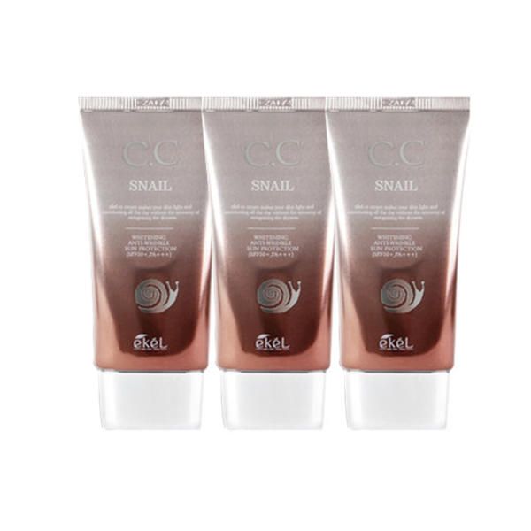 Ikel Snail Snail Functional CC CC Cream 50mlx3 SPF50+/PA+++ BB Cream Sunscreen