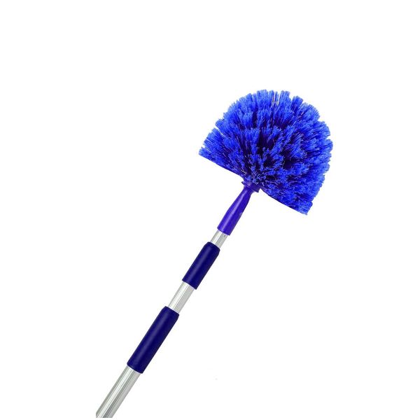 Cobweb Duster Extendable 18 Foot High Reach Ceiling Fan Duster | 3-Stage Aluminum Telescoping Pole | Medium Stiff Bristles | Long Handle Webster Microfiber Duster For Cleaning | U.S Duster Co.