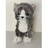 IK EA LILLEPLUTT Soft Toy Cat Grey White 21 cm