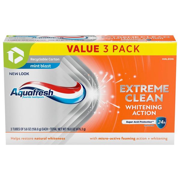 Extreme Clean Whitening Action Fluoride Toothpaste, Fresh Mint Flavor