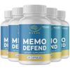 Memo Defend - Mind Brain Memory Booster, Nootropic - 5 Bottles, 300 Capsules