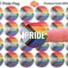 144 Colourful PRIDE Rainbow Flag 30mm Glossy Stickers