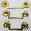 MEDIUM ANTIQUE BRASS 3" Centers Colonial Revival Drawer Pull handles knob square
