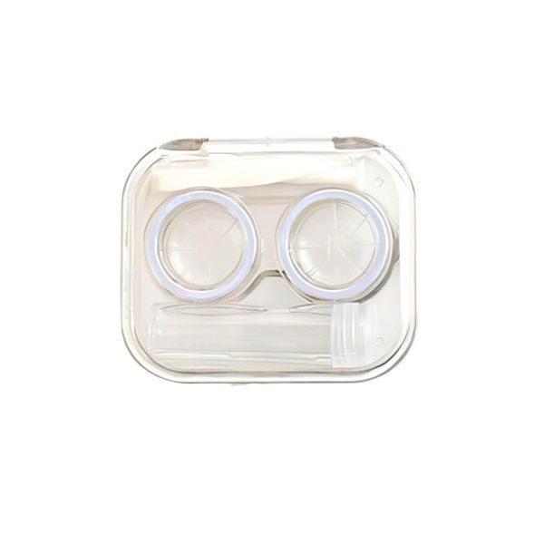 (TOEDNNQI) Contact Lens Case, Tweezers, Contact Storage Case, Lens Exclusive, Soft Material, 4-Piece Set, Soft Lens, Hard Lens, Remover, Colored Contact Lenses, Going Out, Travel, Easy to Carry, Business Trip