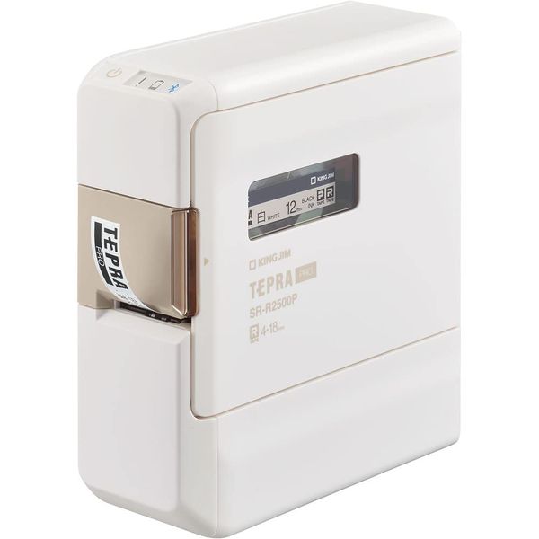 King Jim SR-R2500P Label Printer for Smartphones (Compatible Label Width: 0.1 - 0.7 inches (4 - 18 mm) Width)