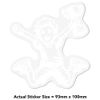 Small 100mm 'Boy with Trophy' Clear Static Window Cling Sticker/Decal (White) (WC00111174)
