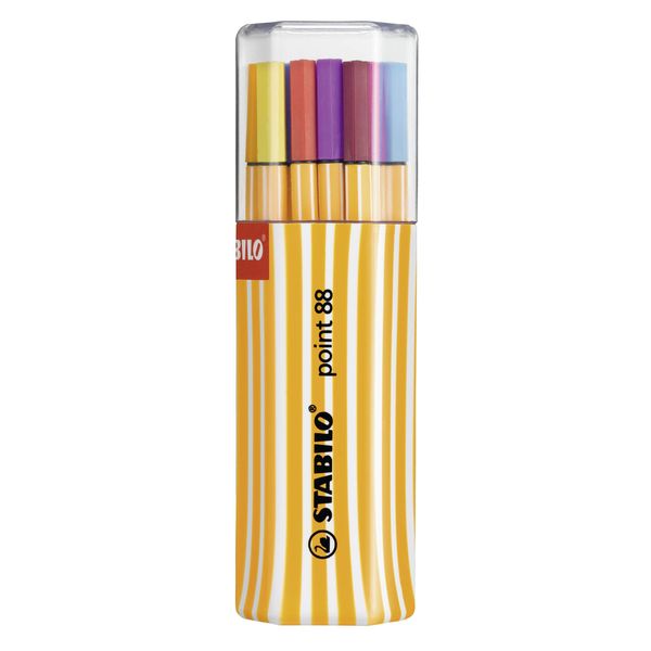 STABILO Fineliner point 88 - Twin Pack - Assorted colors - 20pc