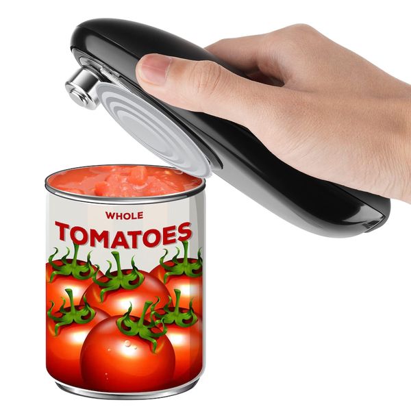 Electric Can Opener,Automatic Can Opener with One Touch Switch Smooth Edge Open Any Can Shapes, Automatic Cordless Can Openers for Arthritis Hands and Kitchen