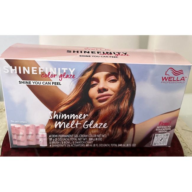 Wella Shimmer Melt Glaze Kit - Demi Permanent Dye & Activator 10 Pieces