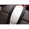 Microfibre leather steering wheel cover Wavy Line Splice X-pattern black