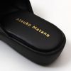 ATSUKO MATANO AM45000 Silhouette Cat Sandals M Black