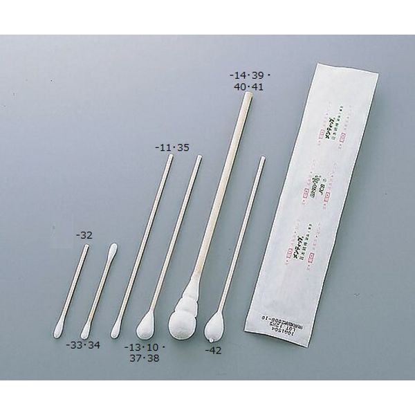 Japan Cotton Swabs Mentip (wooden shaft) Gynecology, Throat, Dermatology φ12.0×155mm 1 box (10 swabs x 20 bags) 10A1512