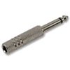 kenable Metal 6.35mm Stereo Socket to 6.35mm Mono Jack Plug Adapter