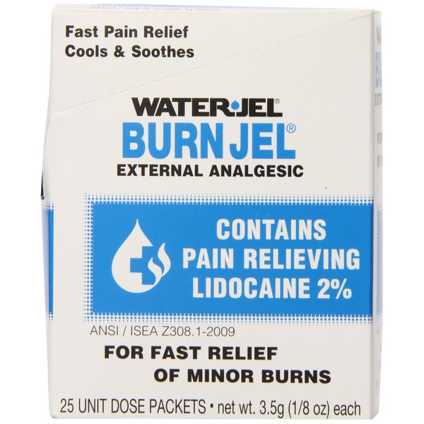 Water Jel, First Aid Burn Relief, Burn jel, 25 count