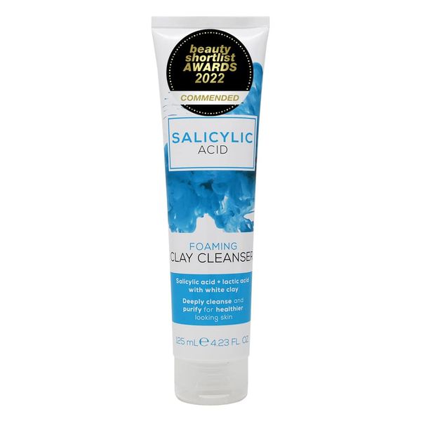 Creightons Salicylic Acid Foaming Clay Cleanser (125ml) - Contains Salicylic Acid & Lactic Acid with White Clay to Deeply Cleanse & Purify for Healthier Looking Skin. Dermatologically Tested