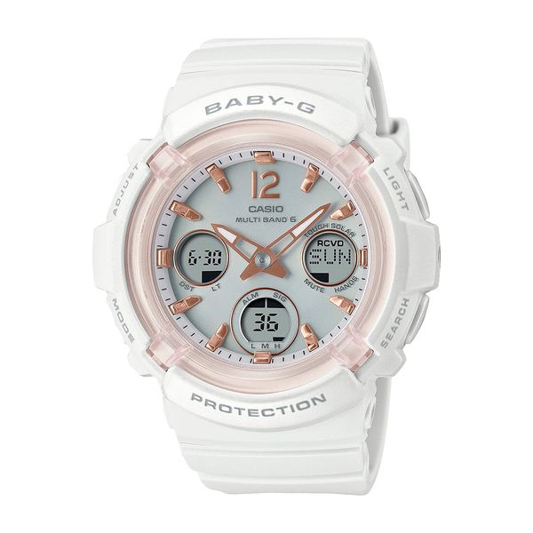 Casio Baby-G BGA-2800 Series Watch, Radio-controlled Solar Watch, white