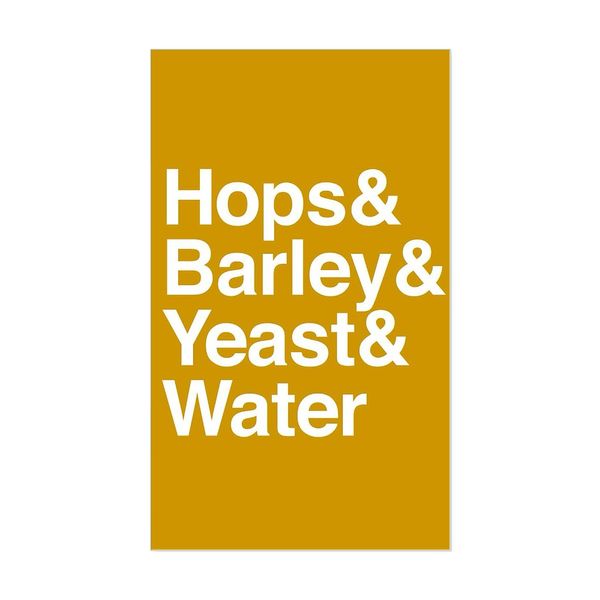 CafePress Hops Barley Yeast Water Rectangle Bumper Sticker Car Decal