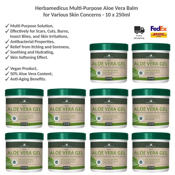 Herbamedicus Multi-Purpose Aloe Vera Balm for Various Skin Concerns 10x250ml