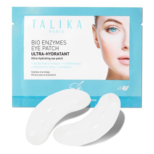 Talika Bio Enzymes Eye Patch - Instant Ultra-Moisturising Under Eye Patches - Eye Mask Patches For Dark Circles Tired Eyes & Puffiness - Single Pair Under Eye Mask