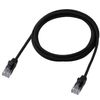 Elecom ECLD-GPAM/BK20 LAN Cable CAT6A 6.6 ft (2 m) Nail Breaking Prevention Mesh Cable Black