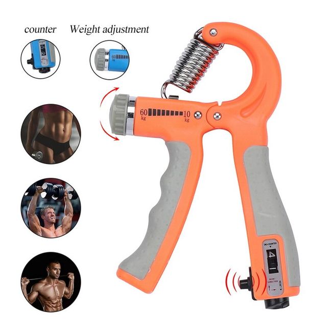 10-100Kg Adjustable Hand Grip Strengthener Electronic Countable Heavy  Gripper Exerciser Arm Muscle Wrist Train Fitness Equipment - AliExpress